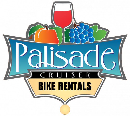 Palisade Cruiser Bike Rental logo with fruit and wine